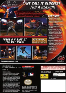 MLB SlugFest 2003 box cover back
